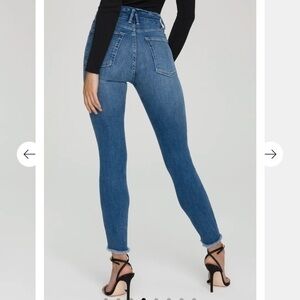 Good American good waist raw hem skinny jeans